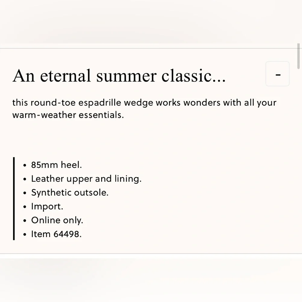 J. Crew Black espadrille wedge Size 10 - Picture 5 of 5